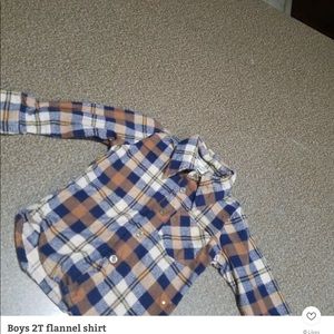 Boys 2T long sleeve flannel shirt